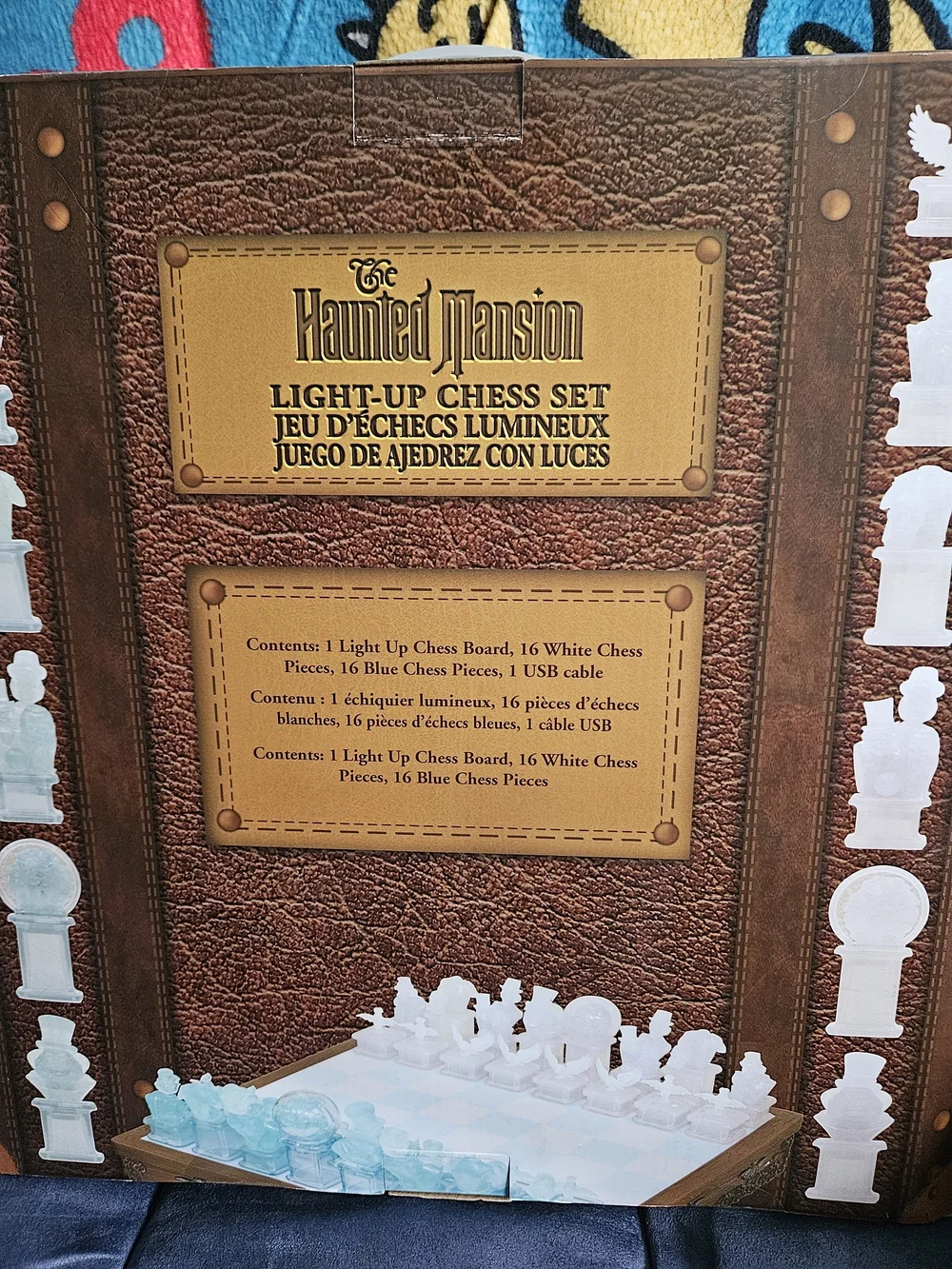 NWT Disney The Haunted Mansion Light-Up Chess Set - Brown Cover